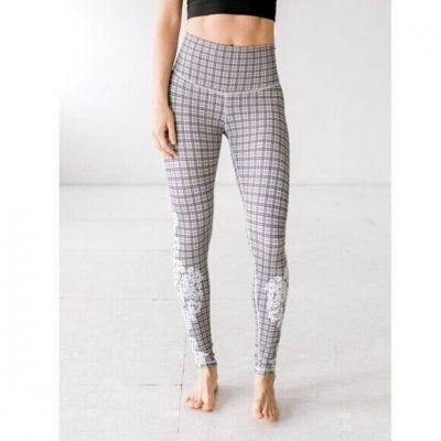 DYI PRINTED SIGNATURE TIGHT LACE PLAID TIGHTS L NWT